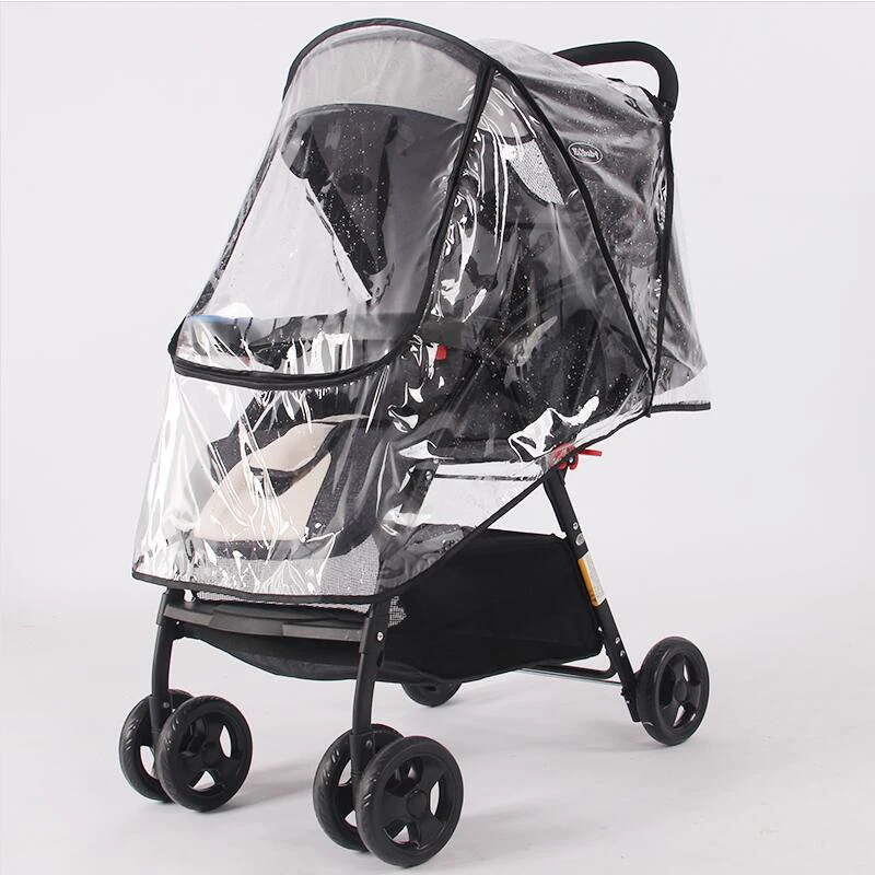 Stroller Accessories Waterproof Rain Cover Transparent Wind Dust Shield