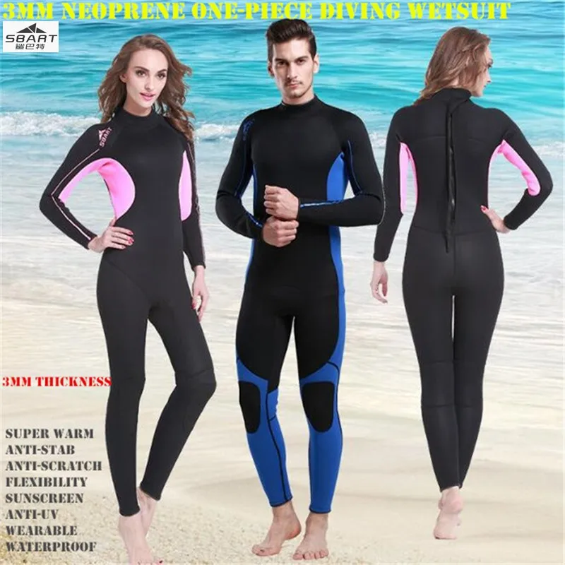 Sbart1013 Scuba Diving Wetsuit Men 3mm Diving Suit Neoprene Swimming