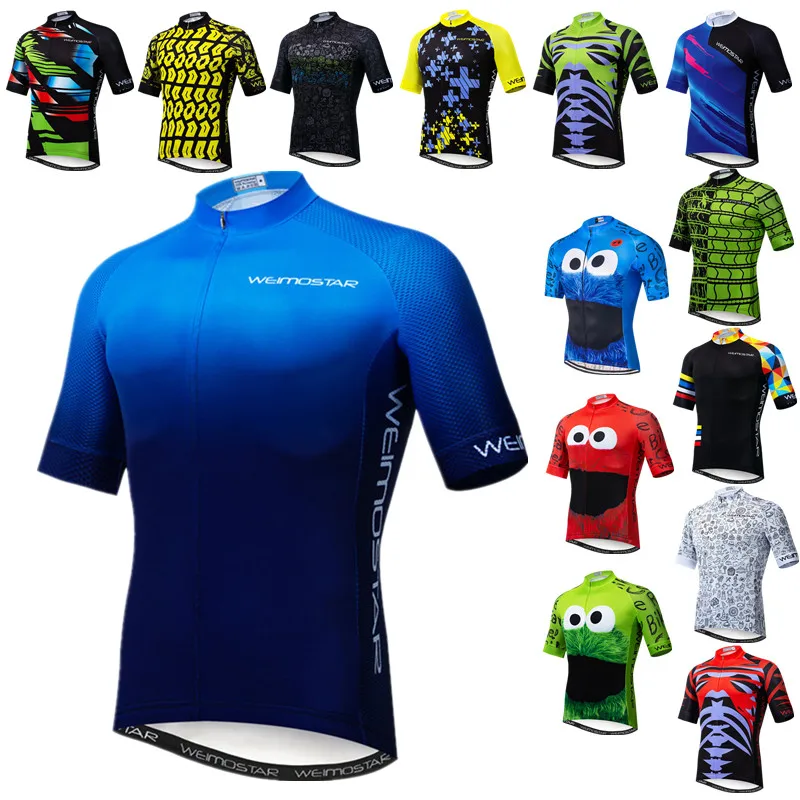 WEIMOSTAR 2017 Men Black Mtb Cycling Jersey Top Shirts Roupa Ciclismo Maillot Clothing Bike Team Breathable