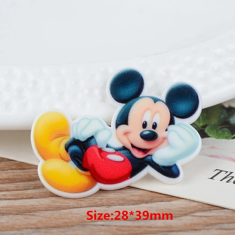 

10pcs/lot flat back planar resin Mickey DIY resin cabochons accessories for diy mobile phone case headband hair bow