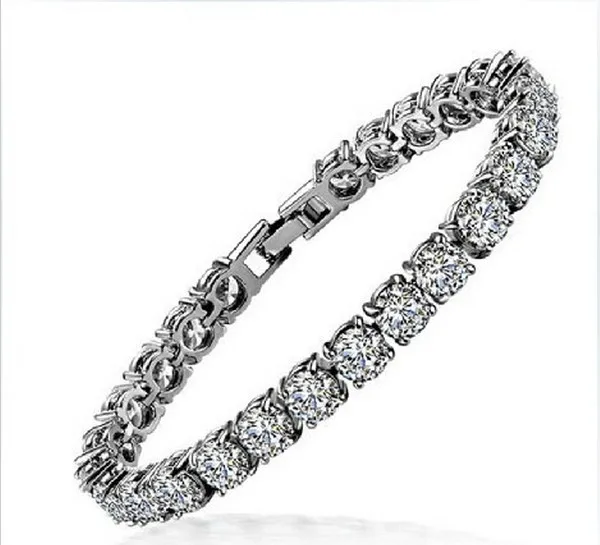 1ct Round Cut Fine Diamond Bracelet For Women Sterling 925 Silver 1ct Round Cut Fine Diamond Bracelet For