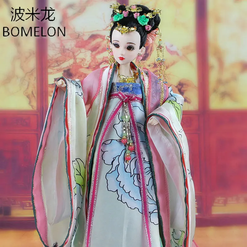 High end Handmade Chinese Dolls Tang Beauty LUHE Ancient Costume Bjd Jointed Doll Girl Doll