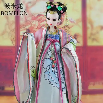 

High-end Handmade Chinese Dolls Tang Beauty LUHE Ancient Costume Bjd Jointed Doll Girl Doll Articulated Kids Toys Girls Gift