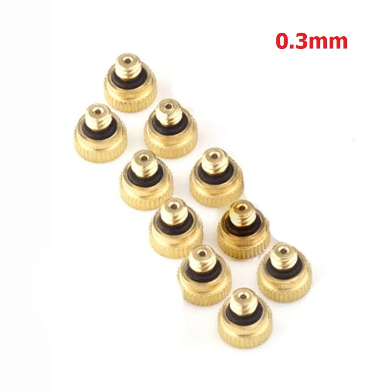 

10× Brass Fog Mist Nozzle Misting Fogging Spray Sprinkler Heads Water Connector