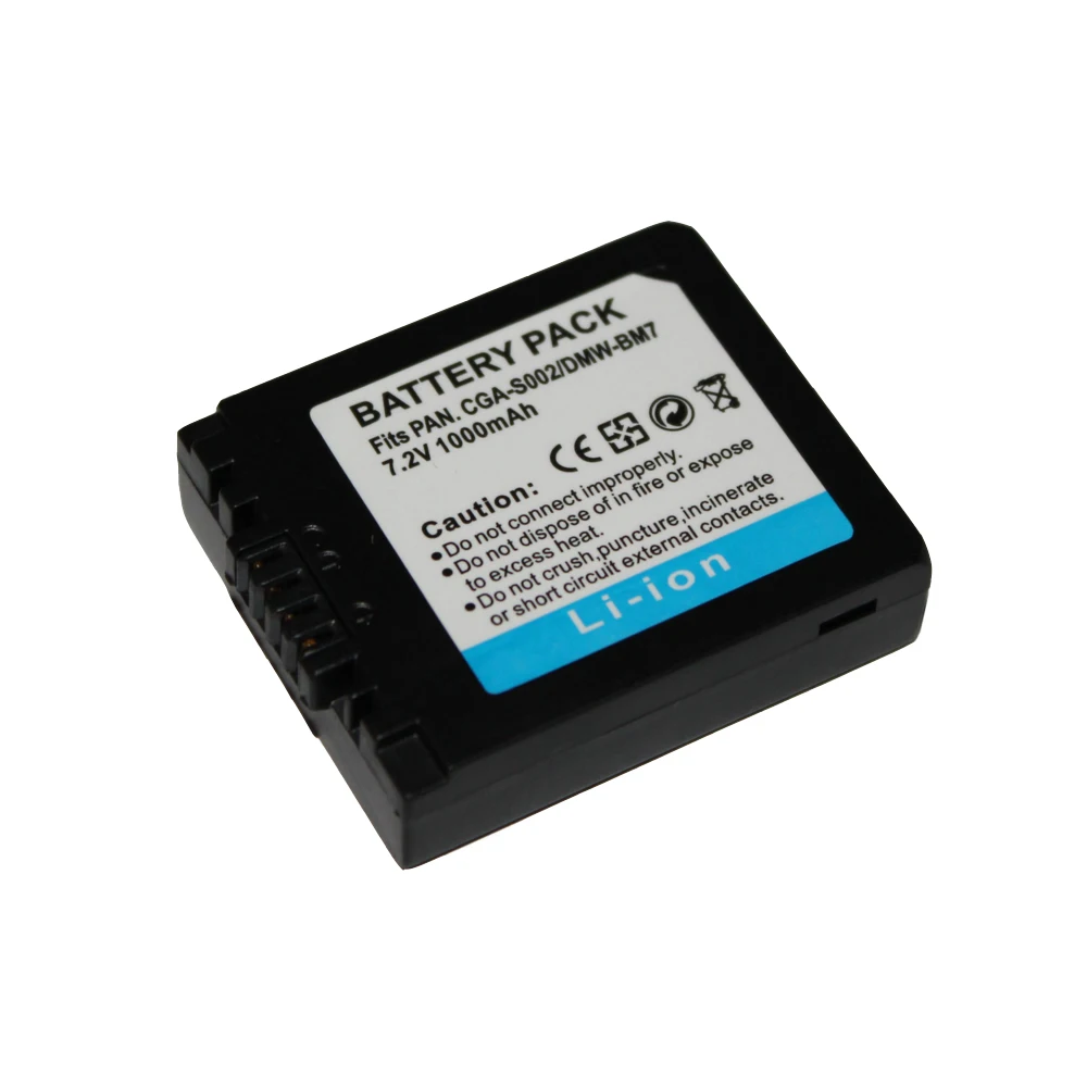 7 2 V 1000mAh CGAS002 CGA S002 запасная батарея для камеры Panasonic|camera battery|battery for camerabattery camera |