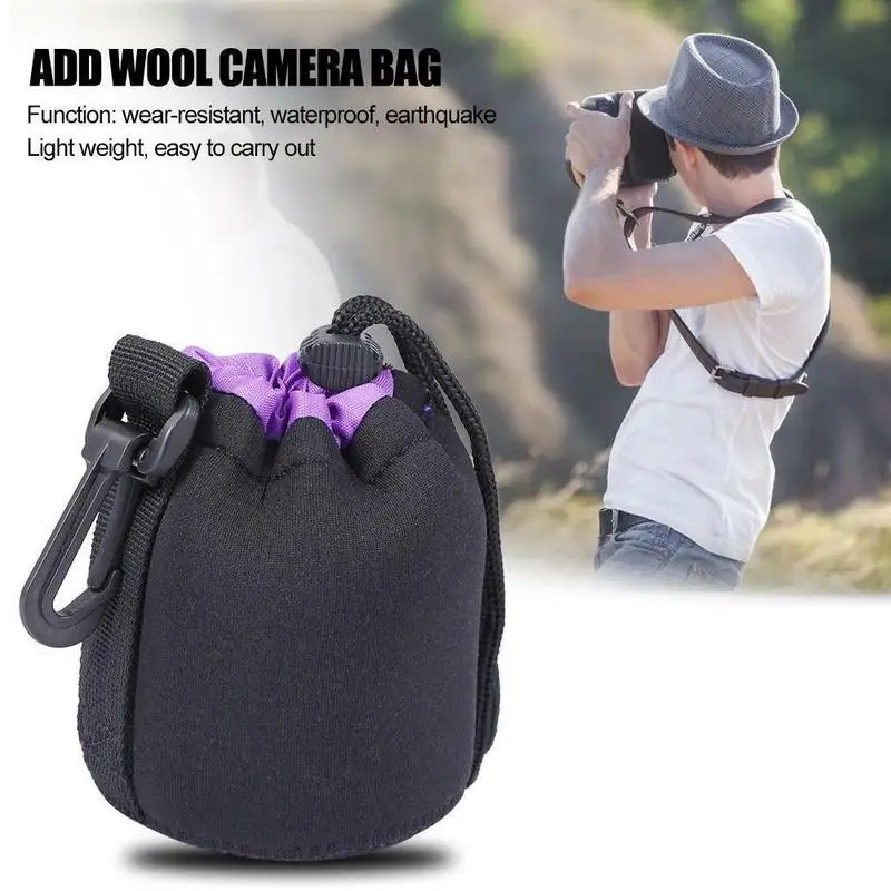 

1Pcs Waterproof Neoprene Lens Pouch Bag Video Camera Lens Pouch Bag Case