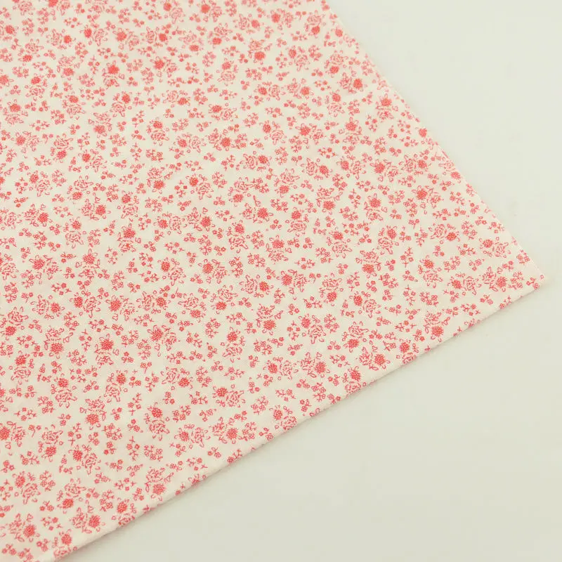 

2016 New Arrivals Tecido Cotton Fabric Fat Quarter Printed Red Flowers and Leaves Designs Tissue Telas Home Textile Meter Fabric