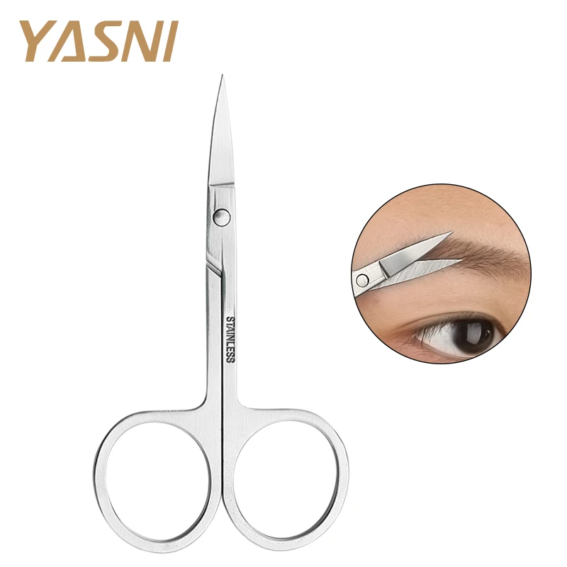 5pcs/set Stainless Steel Scissor Curved Sharp Edge Blades for Eyebrow