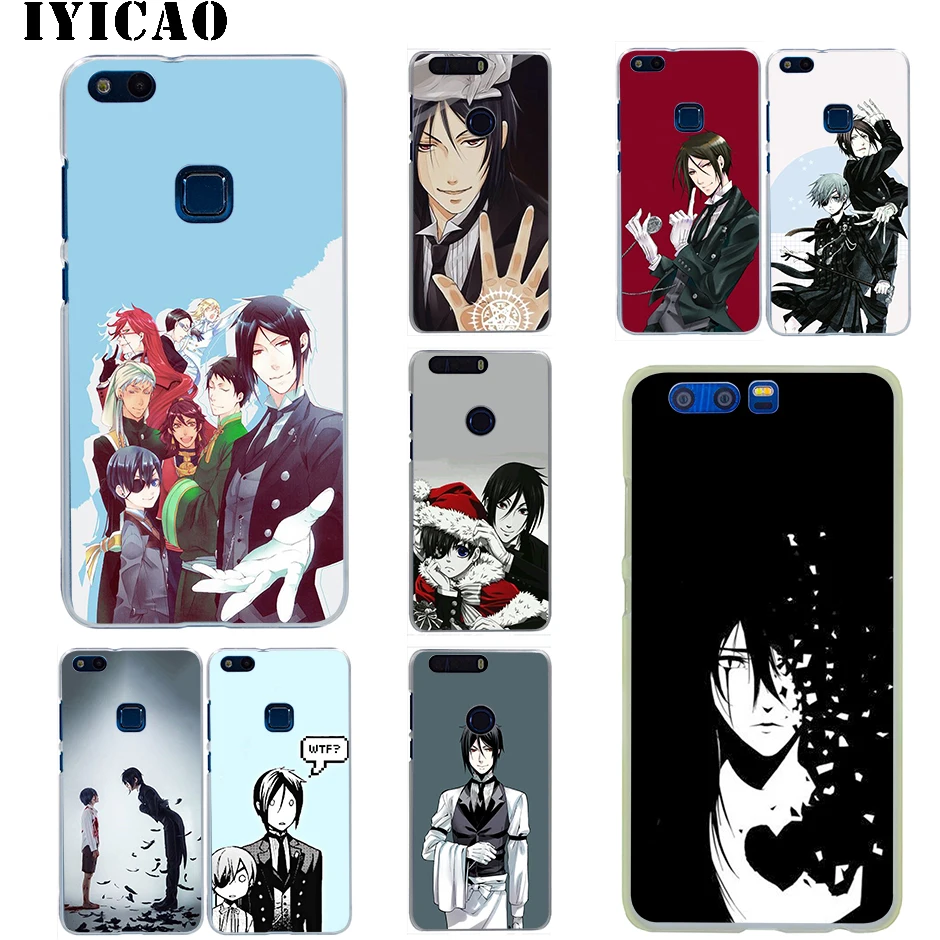 Жесткий чехол IYICAO Anime Black Butler для Huawei Honor 6A 6C 7A 7C 7X 8 8X 9 10 20 9X Lite Pro Play Note View