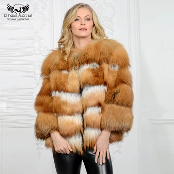 

Tatyna Furclub Luxury Real Natural Red Fox Fur Coats For Women Clothes 2018 Fashion Clothing Plus Size Jackets Genuine Leather