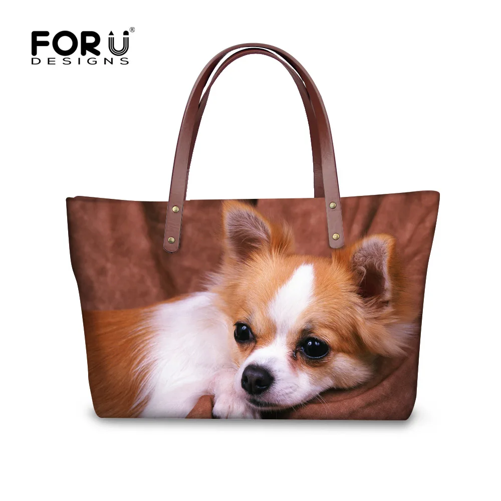 

FORUDESIGNS 2018 Brand Women Bag Large Casual Handbag Kawii Chihuahua Women Cross-body Bags Quality Ladies Bolsas Feminine Tote