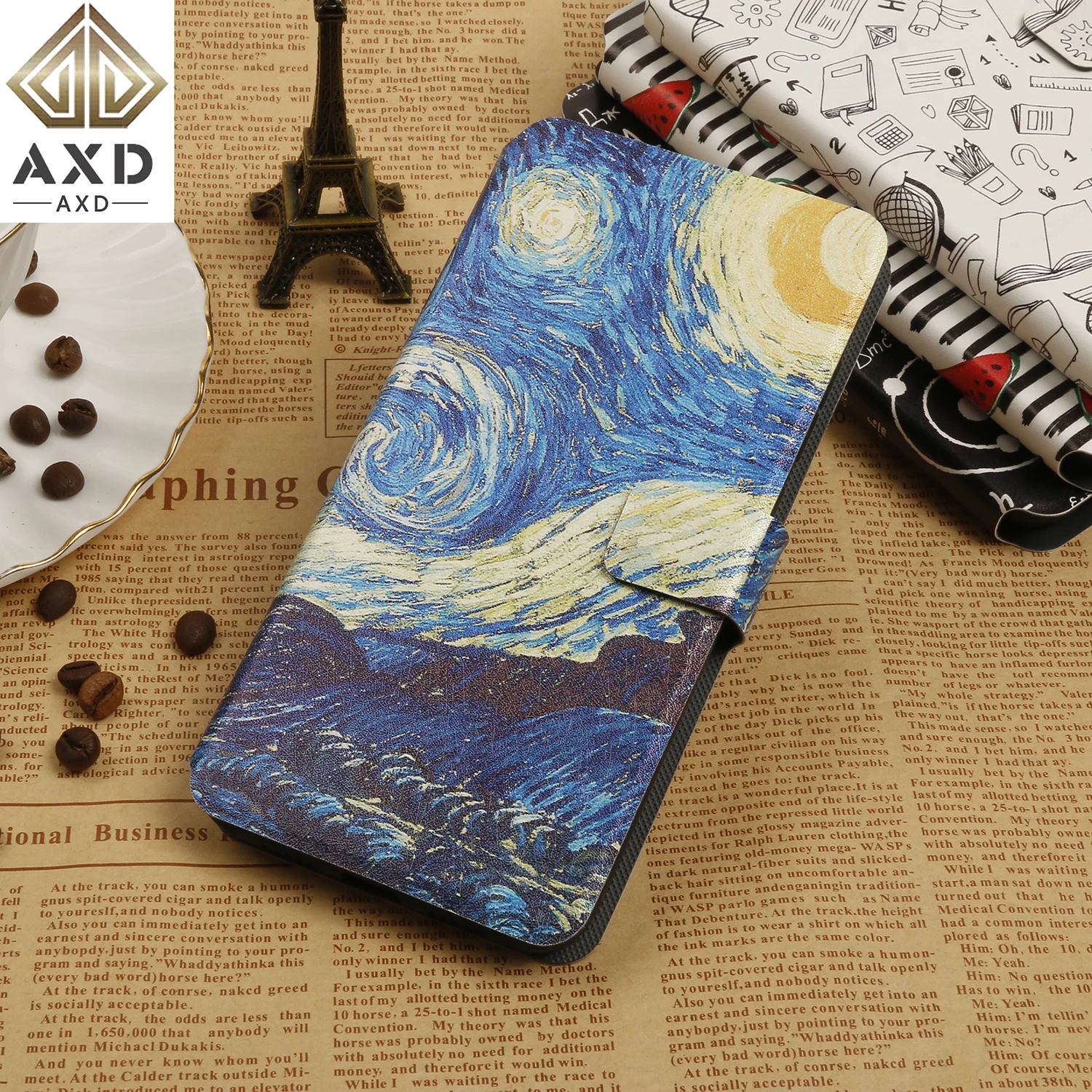 

painting Flip case for Xiaomi Mi 9 SE Explorer fundas wallet cover stand capa leather card for Redmi Note 7 Pro Go Black Shark 2