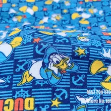 50*180 см мультфильм голубая утка вязанная хлопковая ткань для шитья «сделай сам» Лоскутная работа девочка мальчик рубашка одежда Стильная кепка