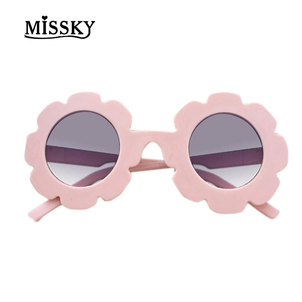 

MISSKY Cute Sun Flower Sunglasses for Children High-Quality Sun Flower Children Glasses with UV Protection 6 Colors PC SAN0