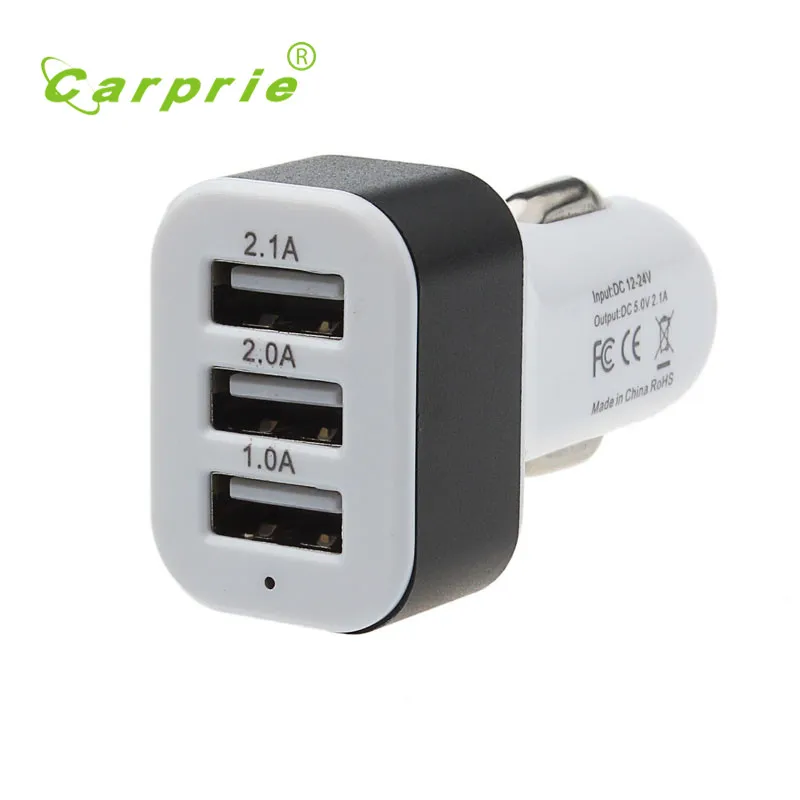 Auto smart font b car b font styling 5 1A LED USB Dual 3 Port Adapter