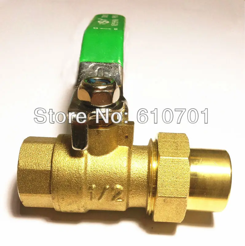 Pipe Fittings 1/2"BSPP Thread Full Ports Brass Gas Ball Valve Female x