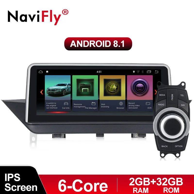 10,25 ''2GB+ 32GB android 8,1 Система Автомобильный gps навигатор для BMW X1 E84 2009- с Радио rds ipod оригинальные автомобильные функции
