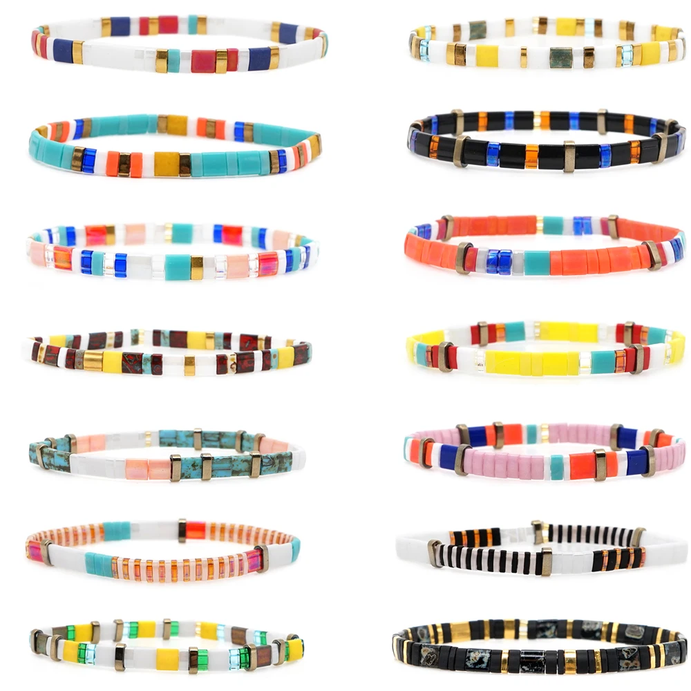 

2019 summer bracelet accessories bohemian bracelets friendship MIYUKI beads rainbow bracelet femme jewelry wristband lady gifts