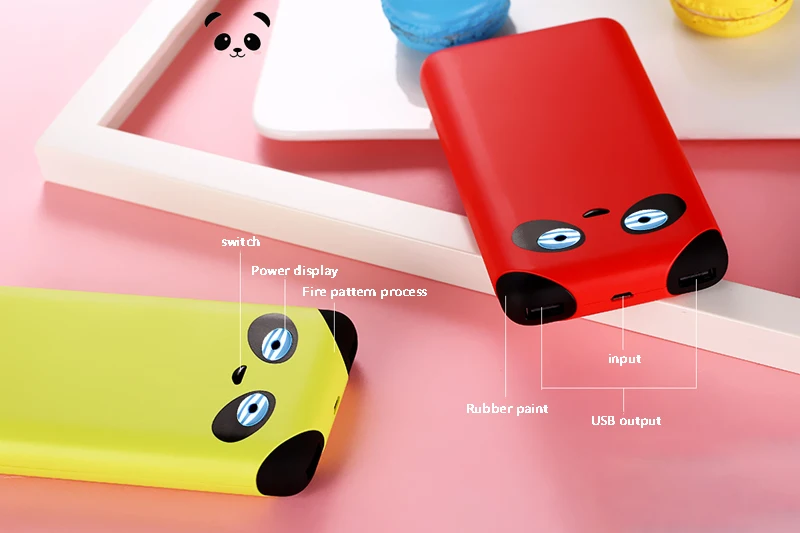 Дополнительный внешний аккумулятор с пандой 20000mAh mobile power мультфильм bank Внешний