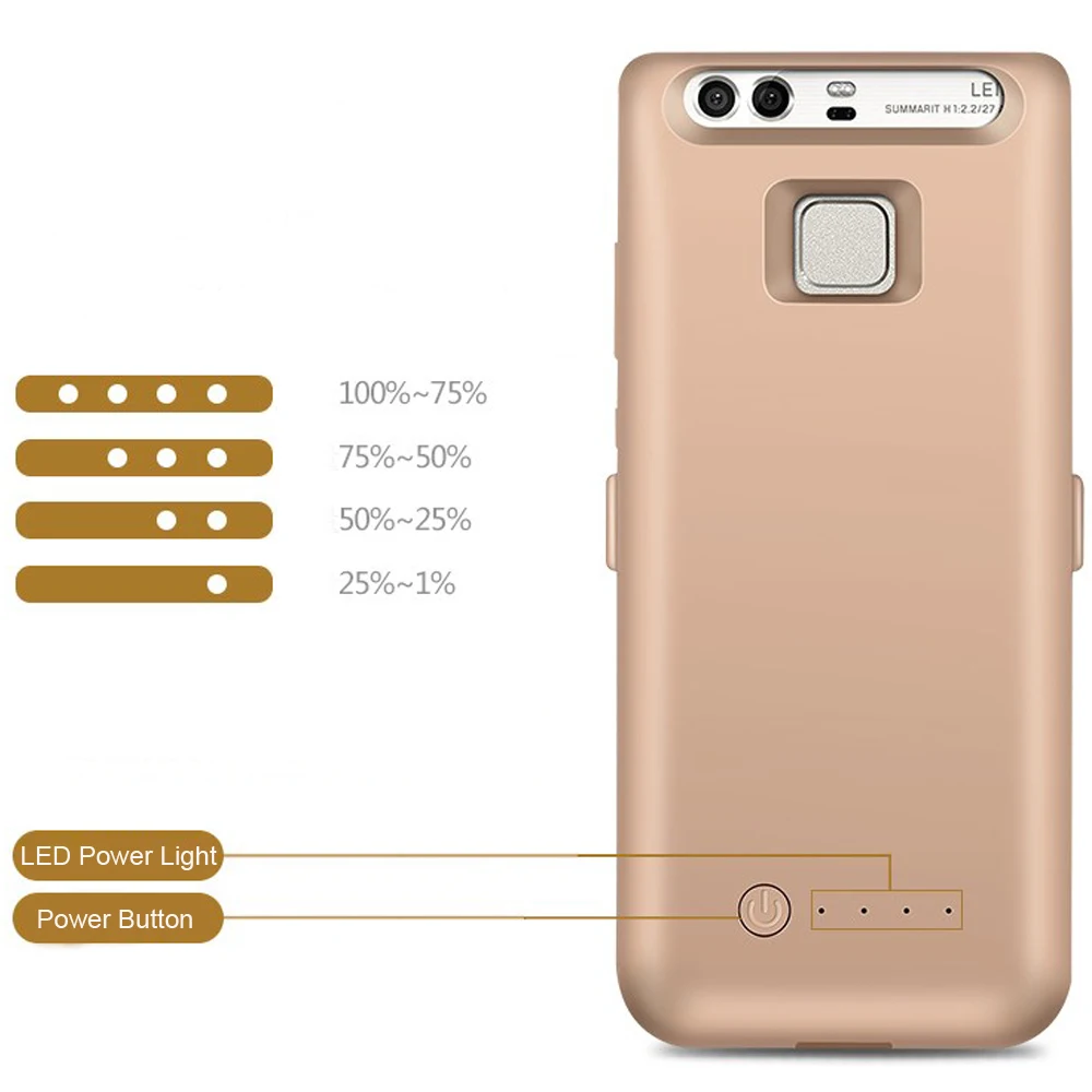 Новинка, высокое качество, 3800 мА/ч-4000 мА/ч, Внешнее зарядное устройство, чехол для HUAWEI P9/P9Plus, задняя крышка для телефона