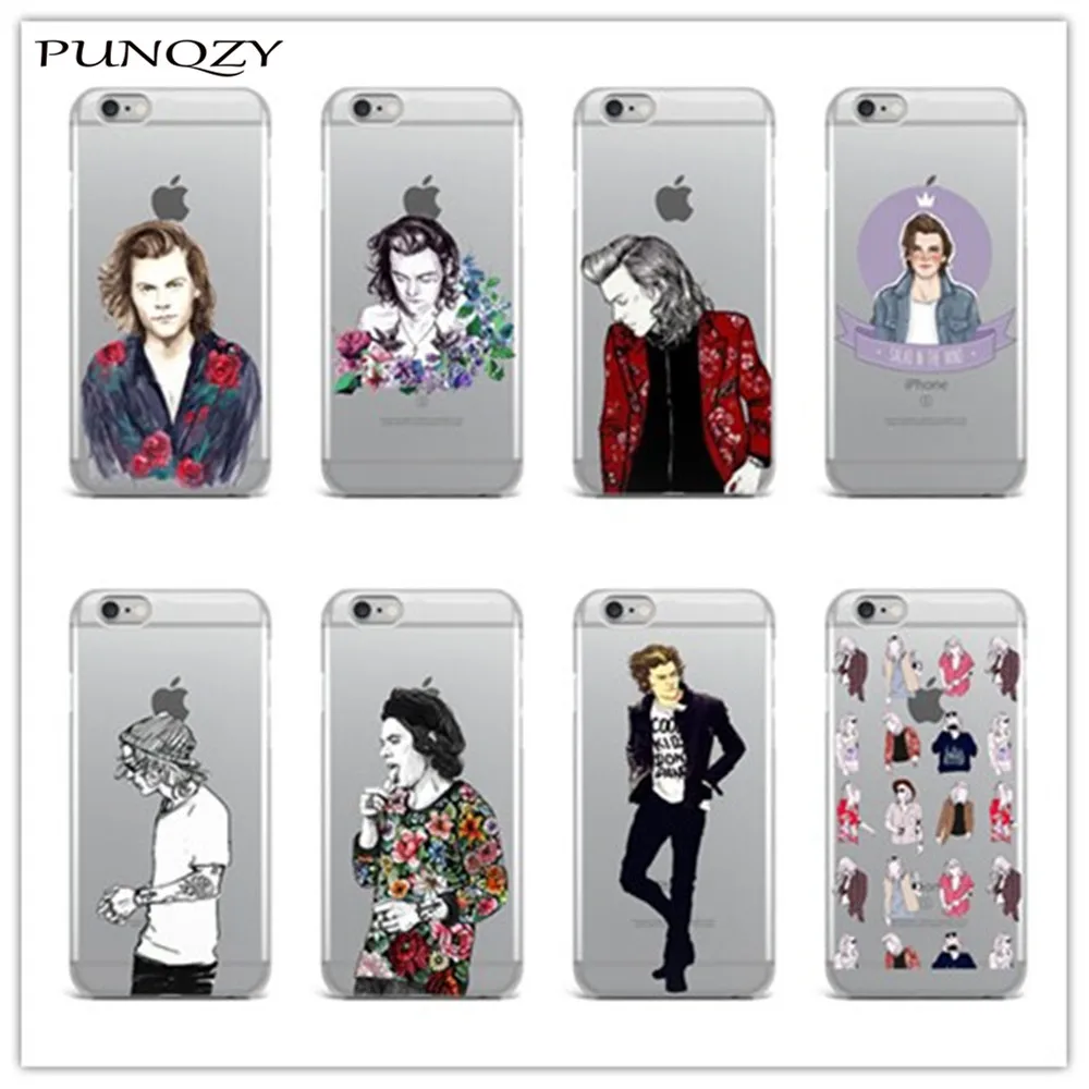

Harry Styles Watercolor Cover Soft TPU Clear Silicon Phone Case For iPhone X 8 Plus 6 6S Plus SE 5S 7 Plus Phone Case Cover