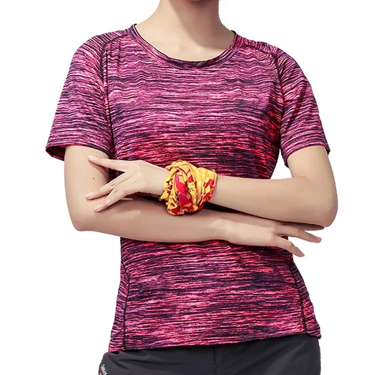 Горные мужские женские летние быстросохнущие дышащие футболки для активного отдыха, походов, скалолазания, рыбалки, рубашки с коротким рукавом MA137 - Цвет: Women Rose