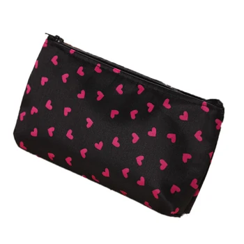 

1pcs Multifunction Beauty Travel Cosmetic Makeup Bag Heart Shaped Dots Pattern Pencil Cosmetic Bags 18*10*2.5cm