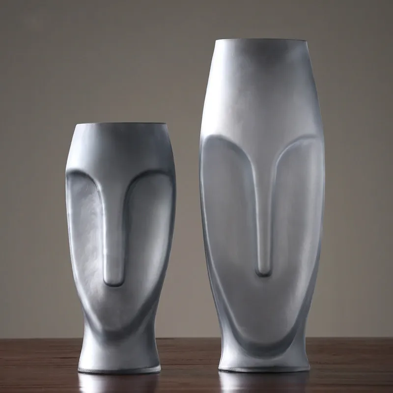 

Imple Face Glass Vase Decoration Home Restaurant Flower Arranger Model Decoration Flower Arrangement