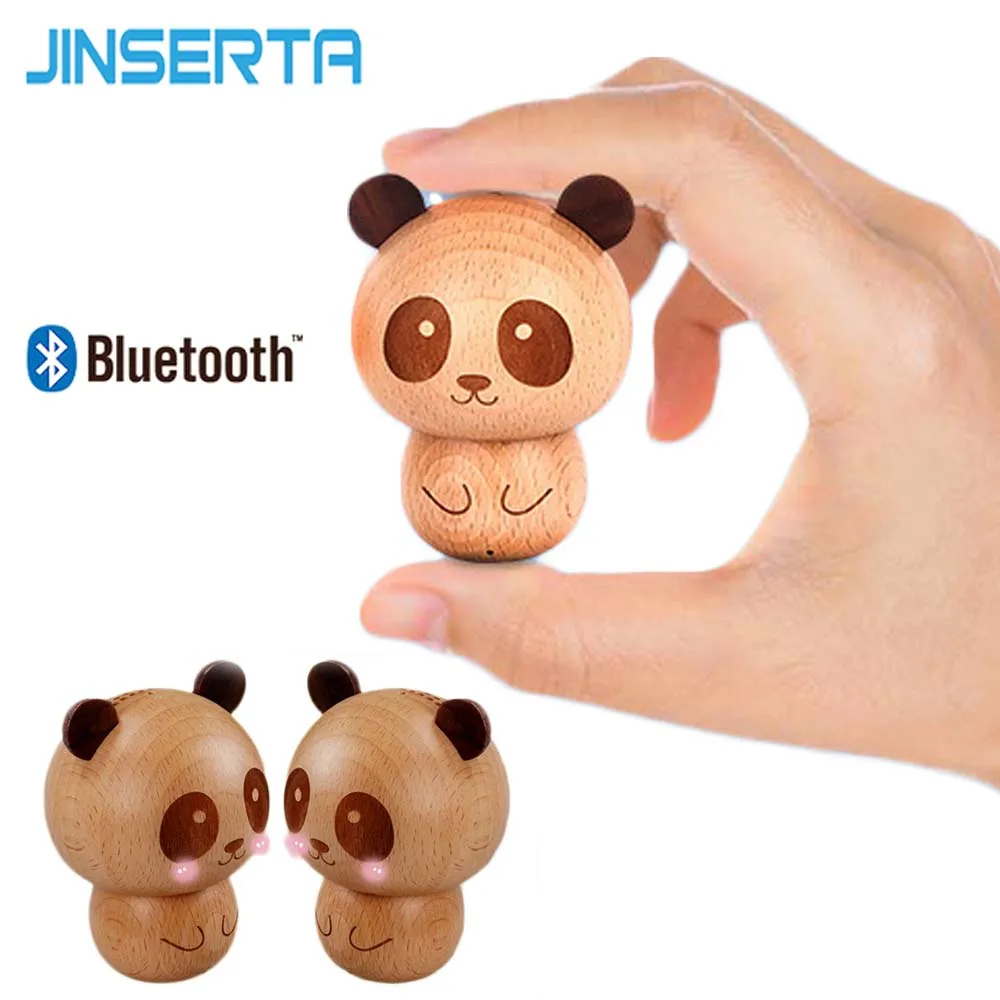 JINSERTA Мини Bluetooth Колонка портативная беспроводная Bluetooth колонка с микрофоном для громкой связи Поддержка фотографии в форме милой панды