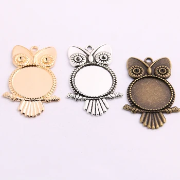 

2pcs 20mm Inner Size Antique and Bronze KC Gold Classic Style Cabochon Base Setting Charms Pendant