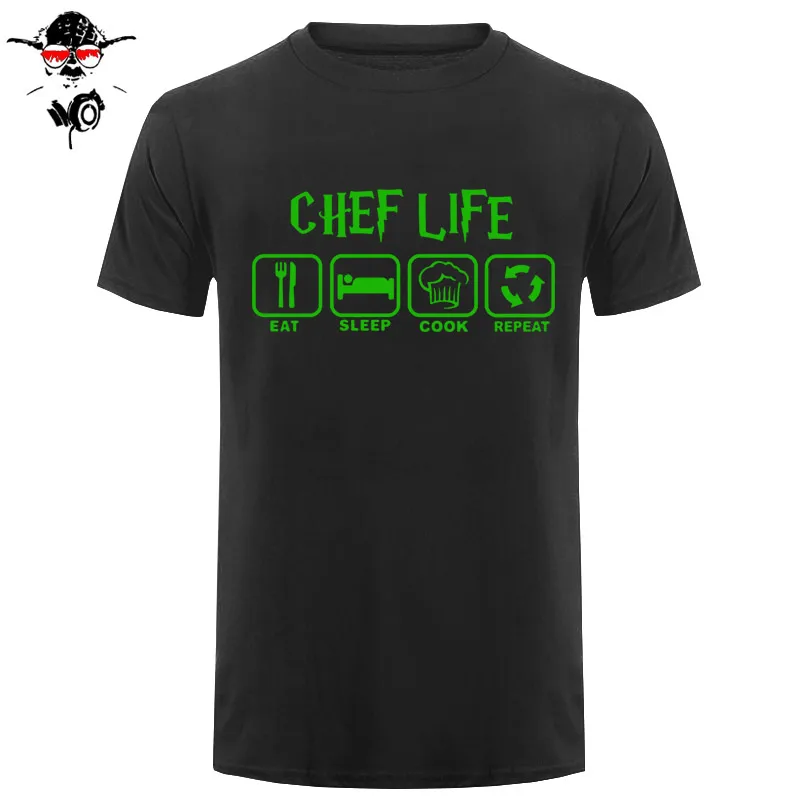 Забавные классные футболки для повара для сна мужские летние стильные футболки с короткими рукавами из хлопка, футболки для шеф-повара, топы Camisetas - Цвет: 11