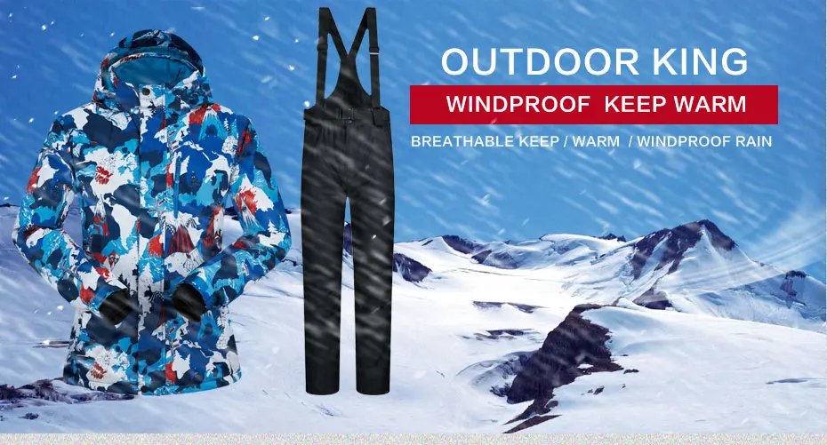 Лыжный костюм для мужчин, Зимний водонепроницаемый ветрозащитный лыжный и сноубордический костюмы, зимние уличные спортивные теплые брендовые лыжные куртки для мужчин