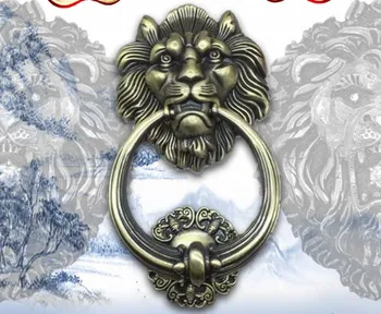 

Furniture accessories Chinese antique copper alloy fittings knocker Shoutou lion handle