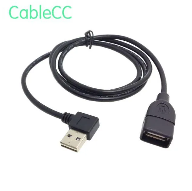 

CableCC USB 2.0 Male to Female Left & Right Angled 90 Degree Reversible Design Extension Cable 100cm