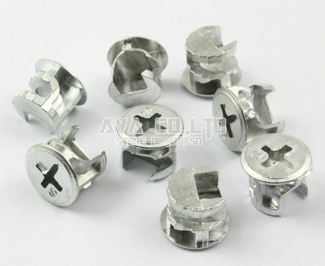50 Pieces 12mm Diameter Furniture Connecting Cam Fittings Furniture Cam Lock Screw Fittingsin