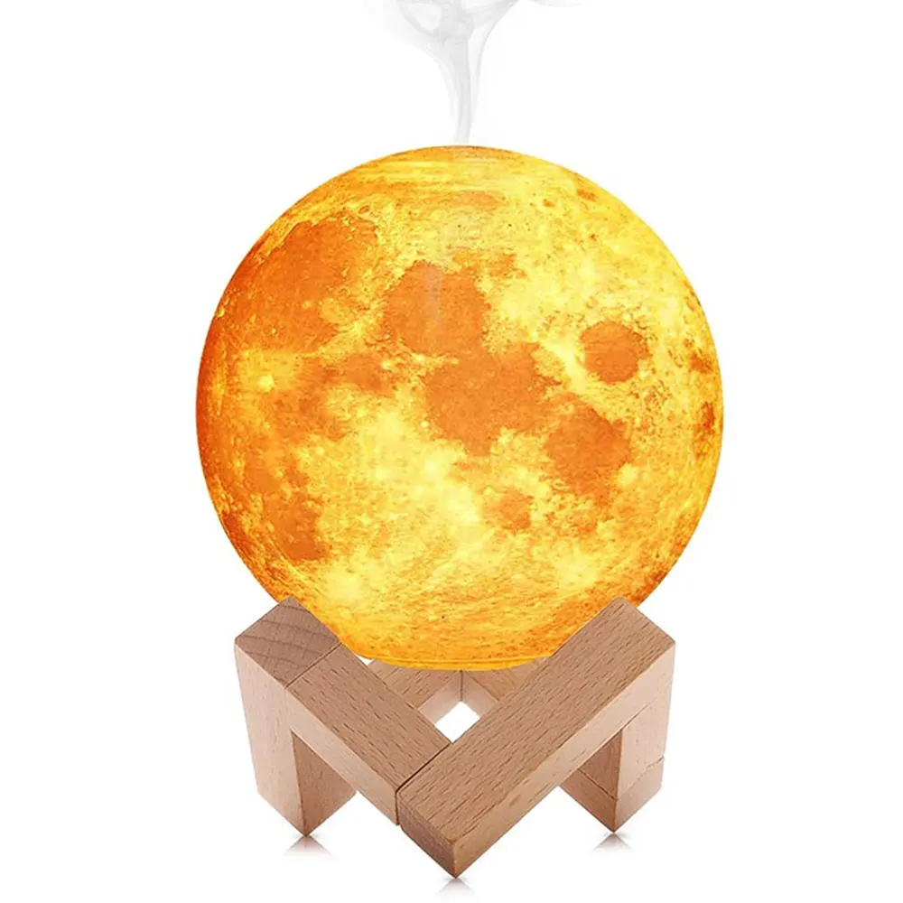

2019 Drop Shpping 3D Print Moon Lamp Moon Light Creative Personality Air Humidifier LED Moon Light for Ultrasonic Humidificador