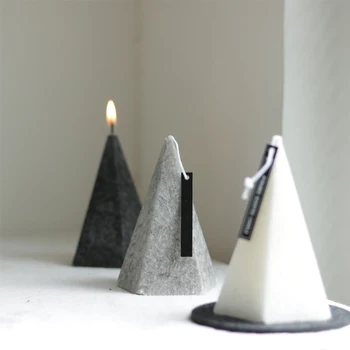 

Geometric conical scented candles silicone mold candles home furnishing pieces plaster mold cement ring holder mold