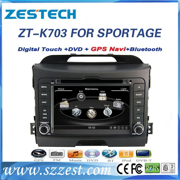 cd player for kia sportage dvd player radio gps with rearview/ steering