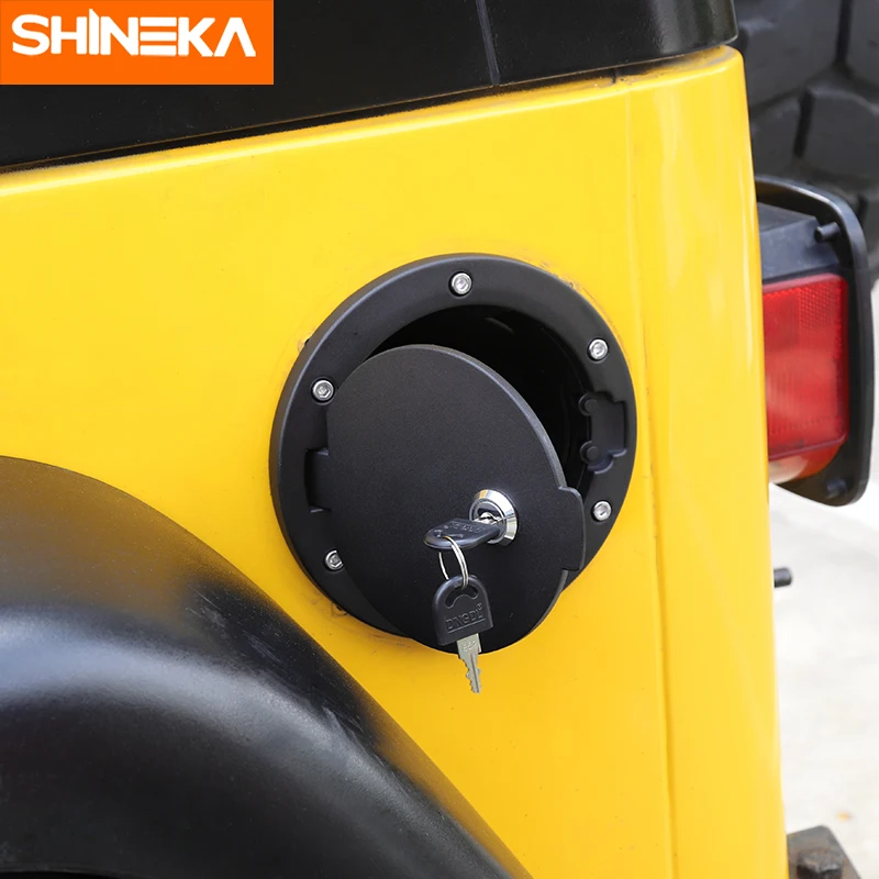 SHINEKA крышка бака для Jeep Wrangler TJ 1997-2006 автомобильный масляный колпачок крышка топливного бака с ключом для Jeep Wrangler TJ аксессуары