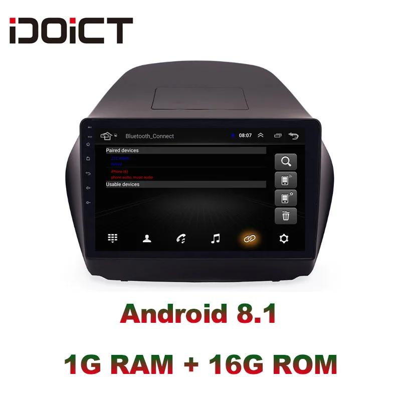 Sale IDOICT Android 8.1 Car DVD Player GPS Navigation Multimedia For Hyundai ix35 Radio 2013-2017 car stereo car stereo 3