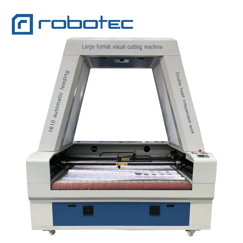 Автоматическая подача co2 cnc CCD камера сканирование 1610 Лазерная резка машина для