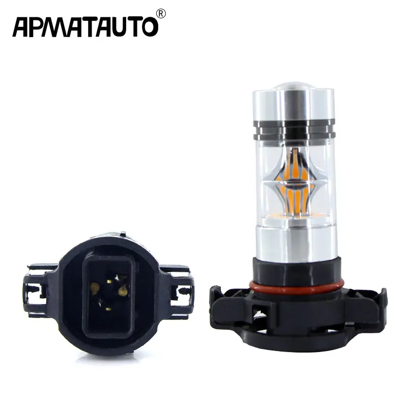 2個canバスホワイトyellpw PSX24W 2504 12276 PG20-7 H16 5202 led電球