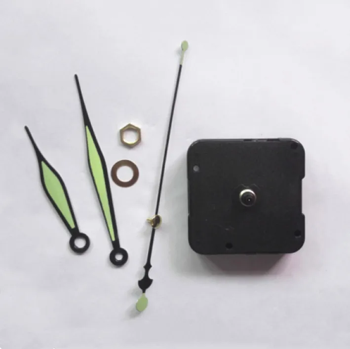 Зеленые светящиеся кварцевые настенные часы механизм механизма шпинделя часть DIY ремонтный комплект