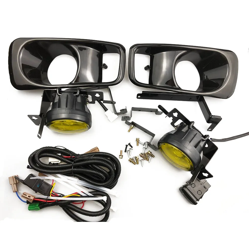 Желтая/прозрачная галогенная противотуманная фара для HONDA CIVIC 2/3/4 dr EK EM JDM Kit EX DX LX SI