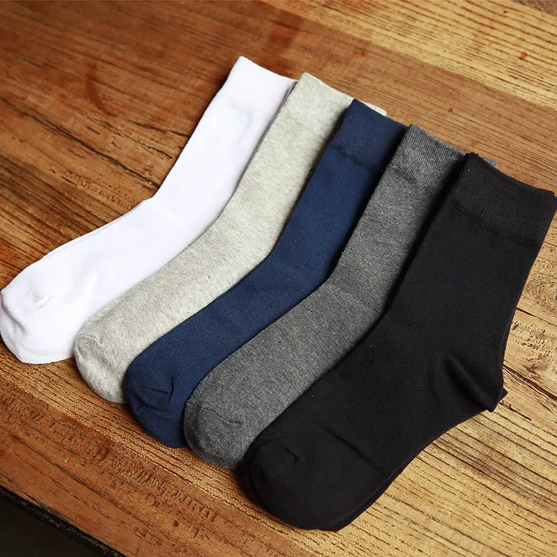 Clearance! Man cotton socks male high men sock pure color business spring summer four season