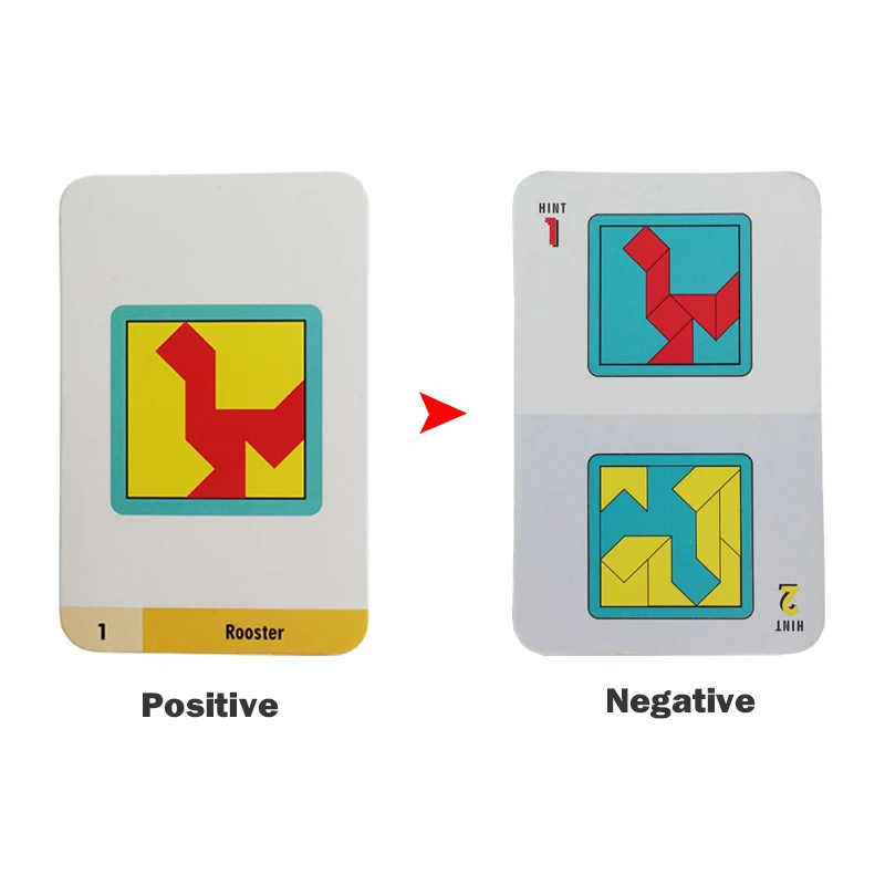 Головоломка IQ Tangram игрушки Монтессори с картой для вызова Детский пазл игра