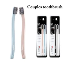 Пары бамбуковая зубная щетка из древесного угля мягкие бактериостатическое быстросохнущие головка щетки для взрослых уход за полостью рта зубная щетка для путешествий скребок языка