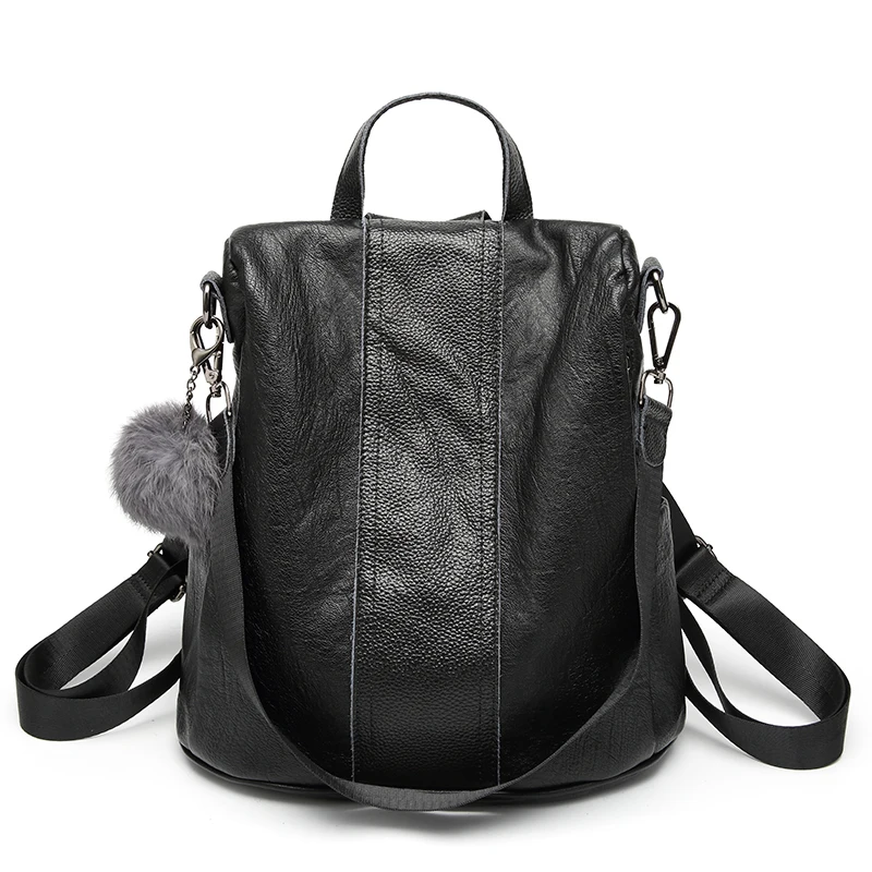 

SHYMOON Women Backpacks School Bags For Teenagers Girls Fashion feminine Vintage Leather anti theft female Backpacks Mochila