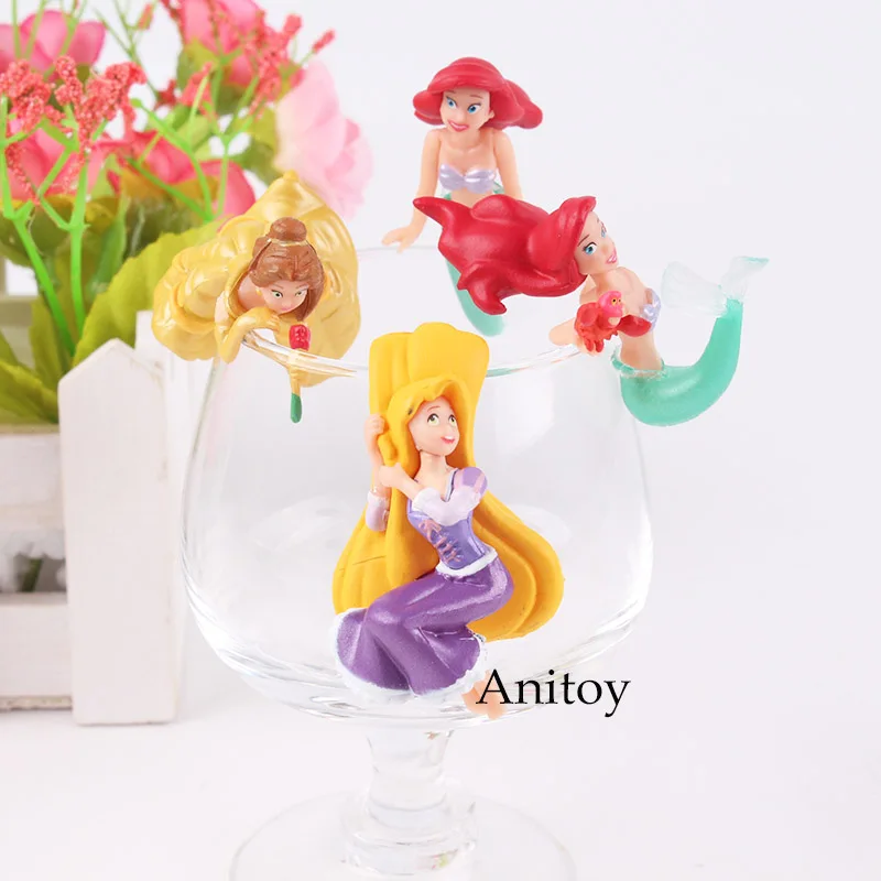 

Princess Doll Ariel Snow White Cinderella Belle Rapungel Mini Princess Girl PVC PUTITTO Series Figure Toy Doll 10pcs/set 4.5-6cm