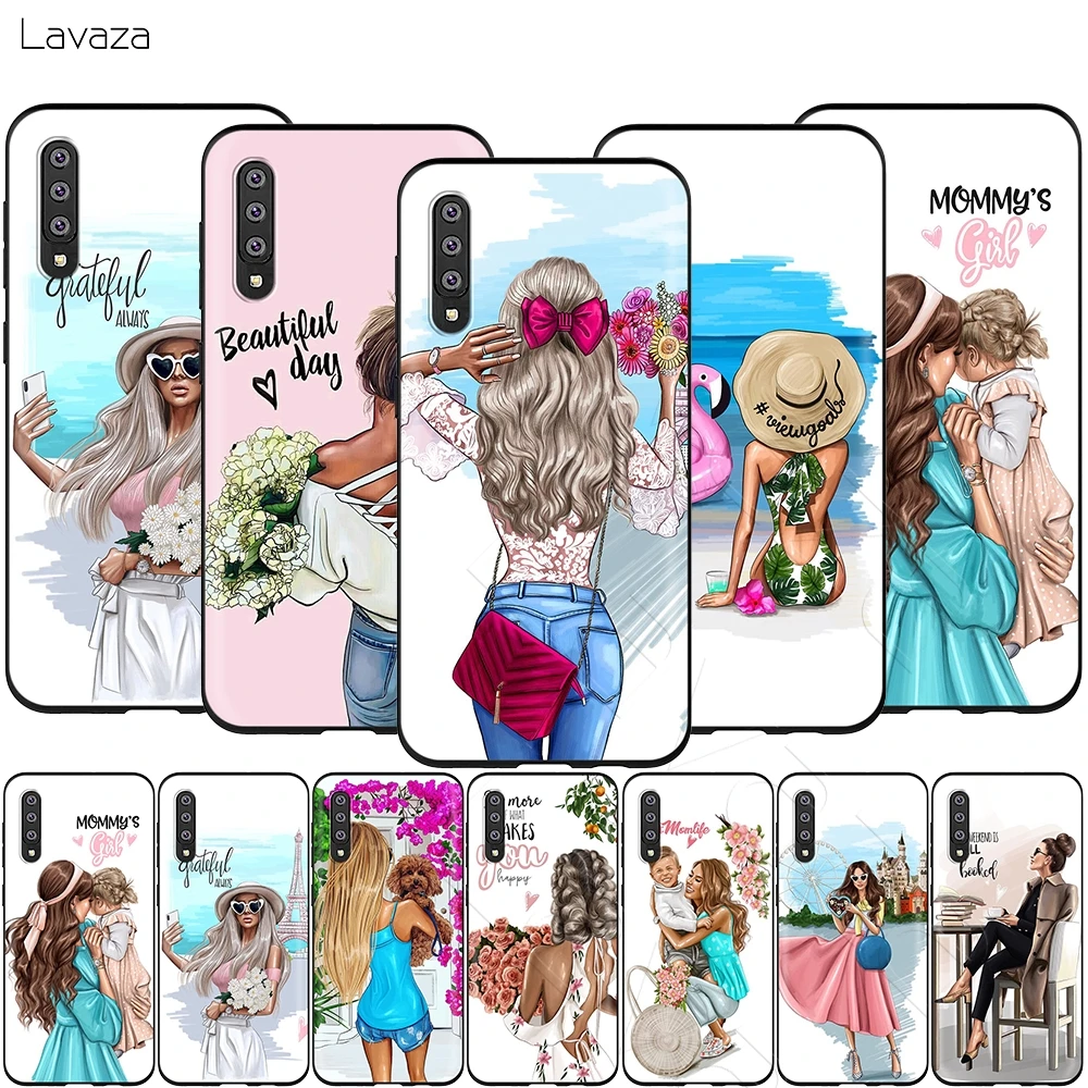 Lavaza мода для малыша и мамы Королевы девочек чехол Samsung Галактики S6 S7 край J6 S8 S9 S10